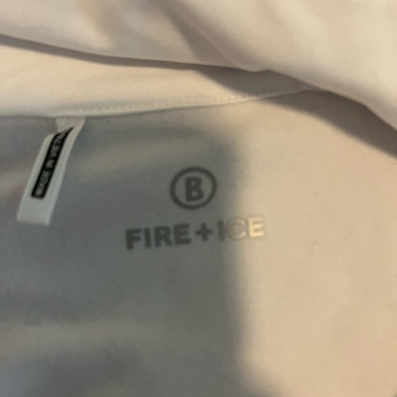 Fire and Ice White Quarter Zip Long Sleeve Size Small - Picture 3 of 4
